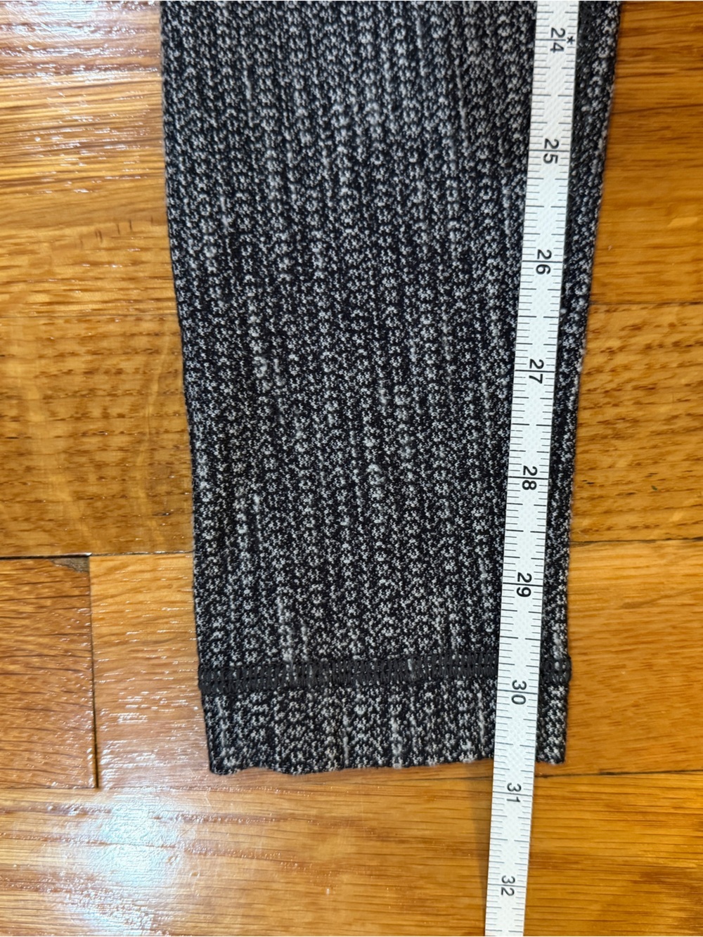 Lululemon Wunder Under Pant (Roll Down) Coco Pique Black - Est. Size 4 - Picture 4 of 7